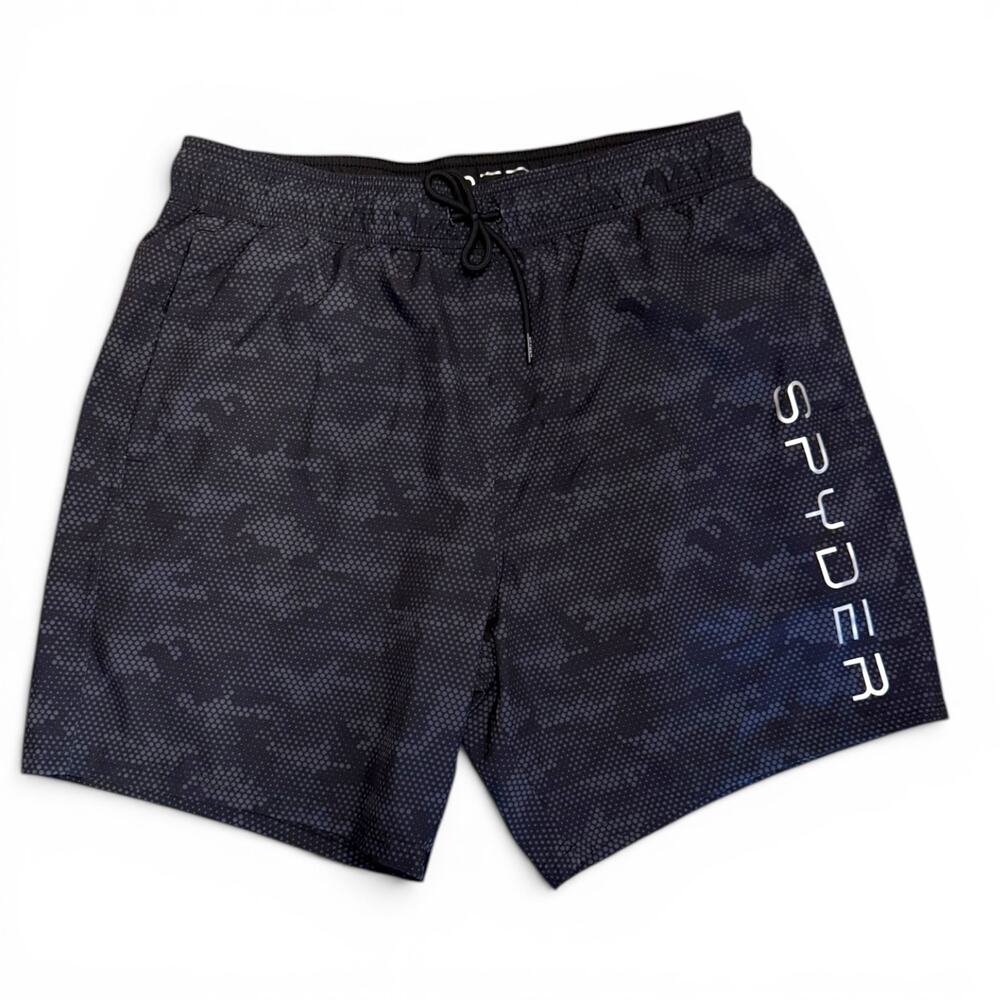 Spyder Swim Black Gray UV Protection Swim Shorts Size XL NWOT